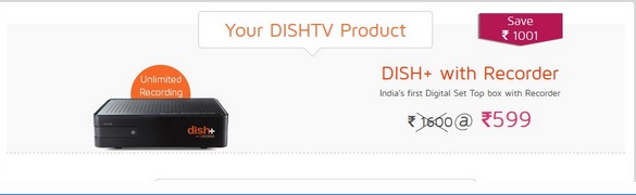 India Desire : Dishtv Connection Offer : Get  100% Cashback Upto Rs 2500 On Dish TV New Connection